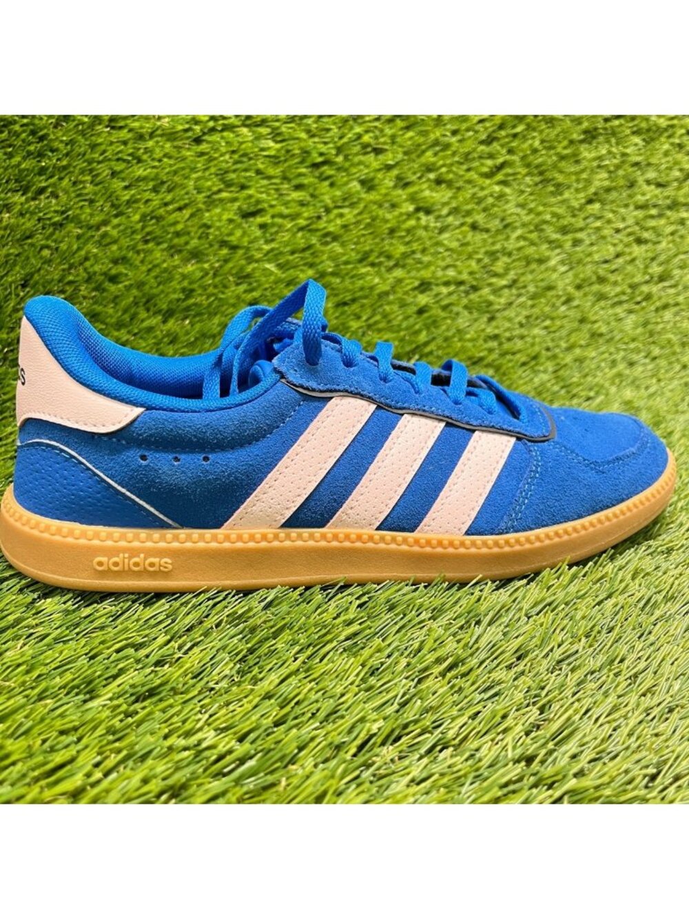 Adidas Breaknet Sleek Womens Size 7 Blue Pink Athletic Walking Shoes Sneakers